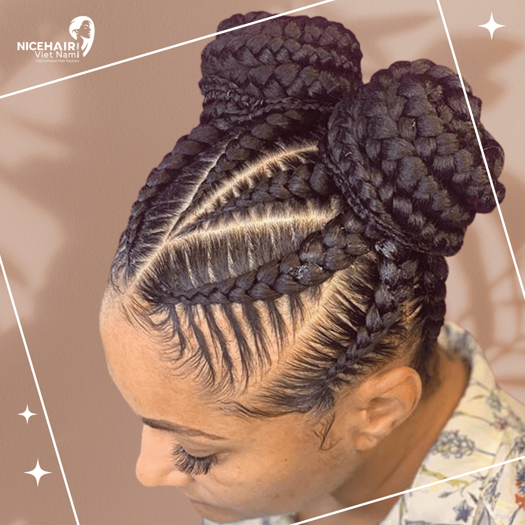 Braids and Double Bun Updo: Effortlessly Chic
