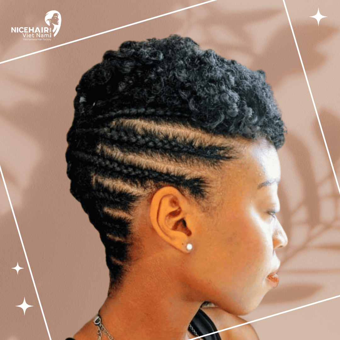 Vertical and Circular Flat Twists Updo: Stylish and Protective