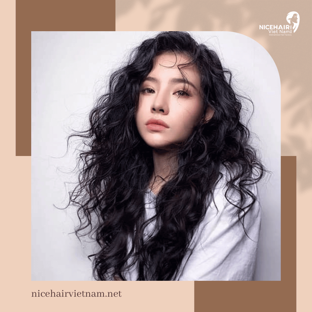 Tousled curls for thick hair