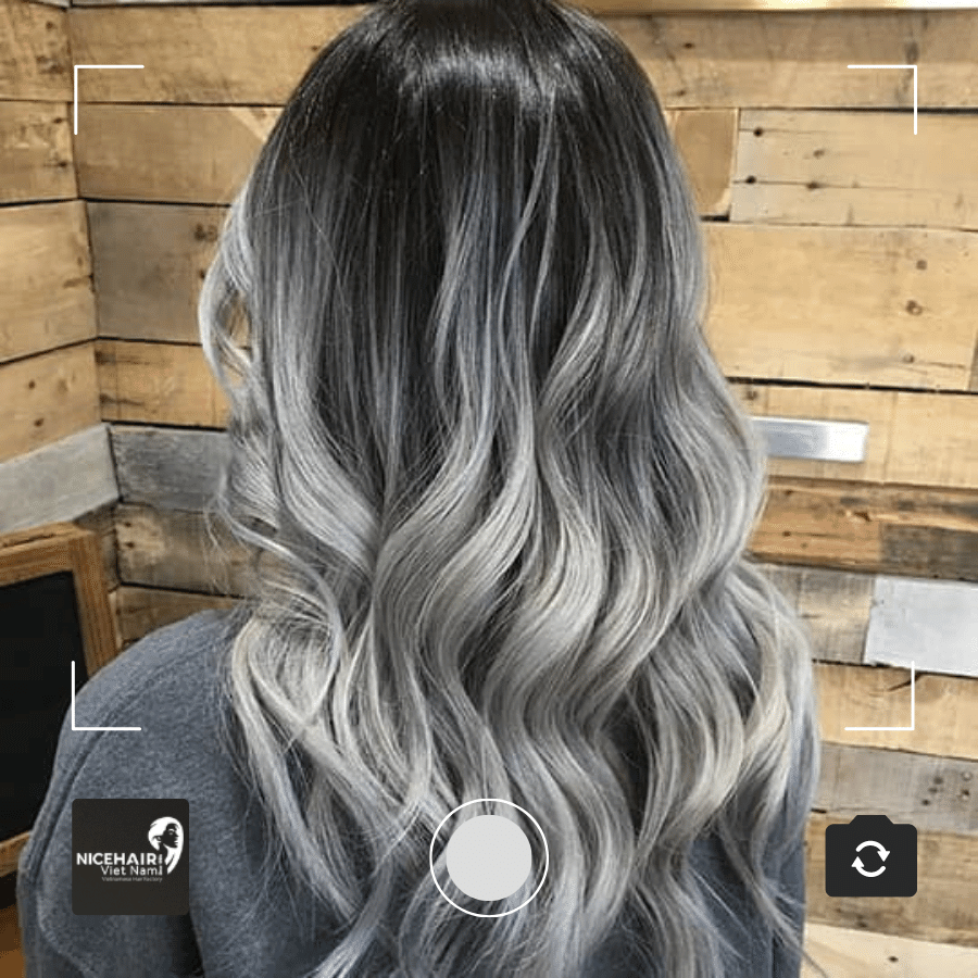 Gray balayage hair