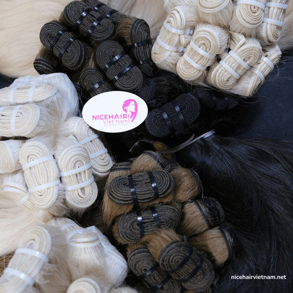 Weft hair wholesales Vietnam in different shades