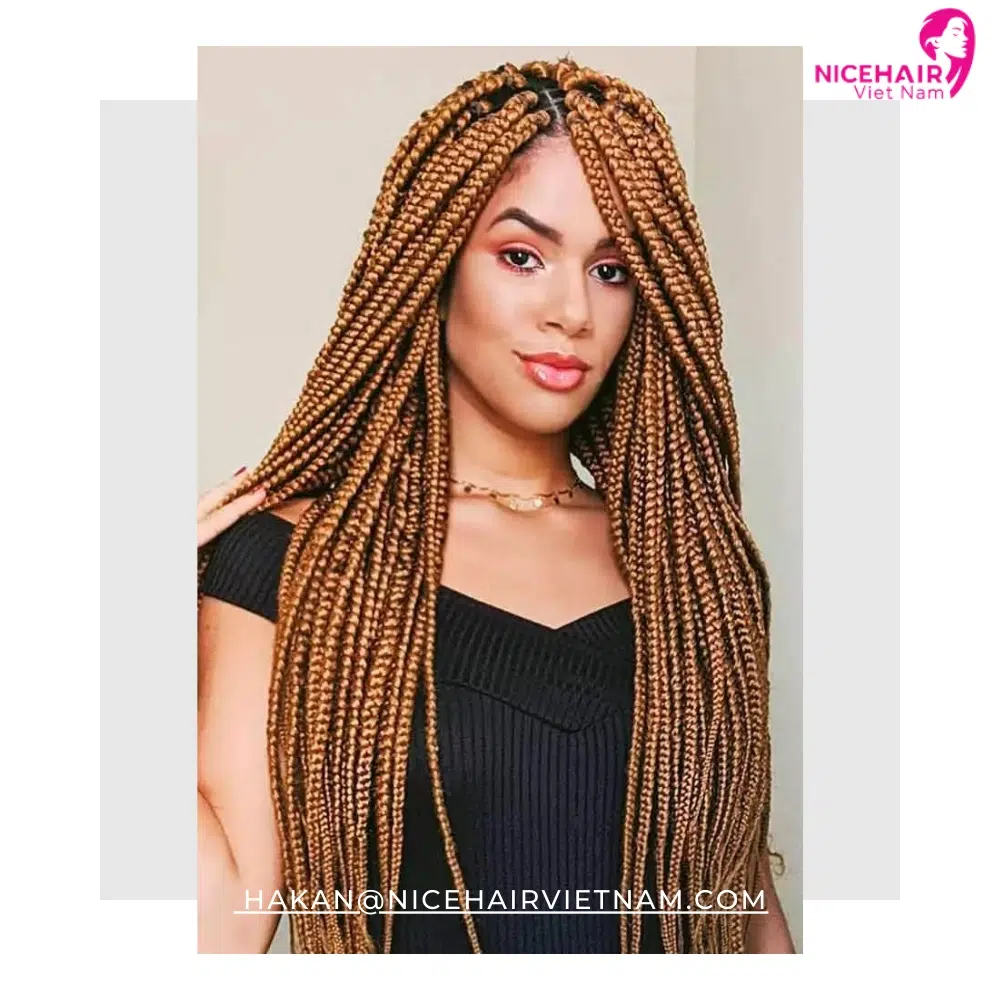 Box braids are always a popular hairstyle.